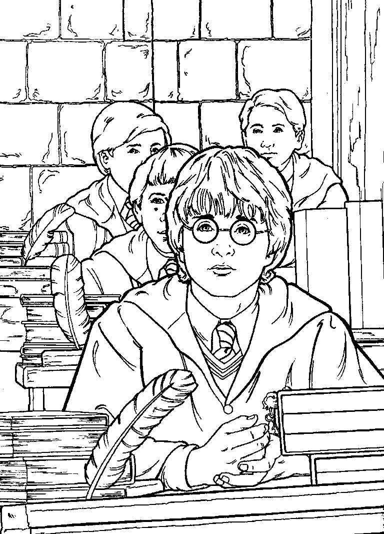 Plansa de colorat cu Harry Potter 188 99